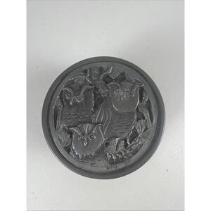 Vintage‎ Pewter Owl box by Metzke